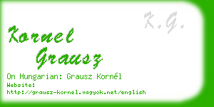 kornel grausz business card