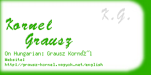 kornel grausz business card